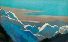 Н.К.Рерих. Гималаи [Снега на голубых вершинах]. 1938