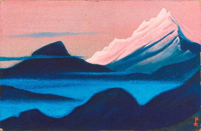 Н.К.Рерих. Гималаи [Розовая вершина над туманом]. 1943