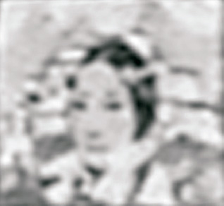 С.Н.Рерих. Портрет девушки на фоне строения. 1930–1940-е