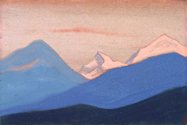 Н.К. Рерих. Гималаи [Розовый вечерний свет]. 1943