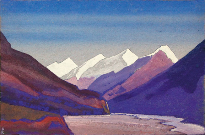Н.К.Рерих. Гималаи [Долина между гор]. 1942