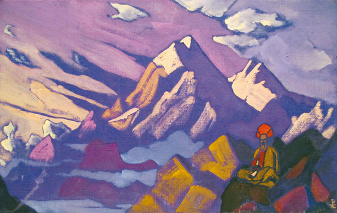 Н.К.Рерих. Тибет. Лама в горах. 1925–1930