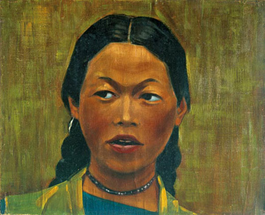 С.Н. Рерих. Портрет девушки с серьгой. 1930-е