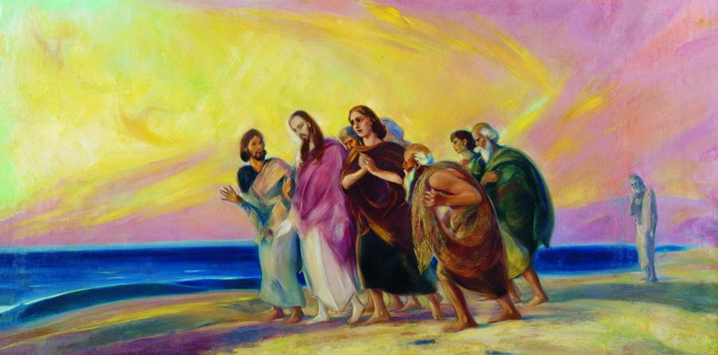 С.Н. Рерих. Христос с учениками. Конец 1930-х - начало 1940-х