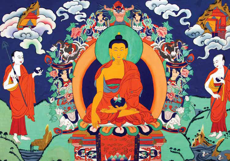 Танка с изображением Будды из коллекции Рерихов. Фрагмент