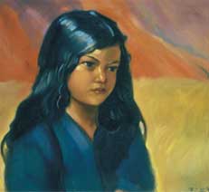 С.Н.Рерих. Портрет девочки. 1937