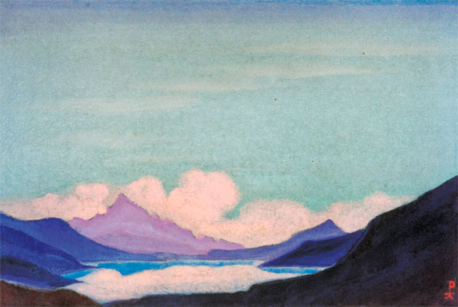 Н.К.Рерих. Горное озеро [Донгра-Юм-цо]. 1943
