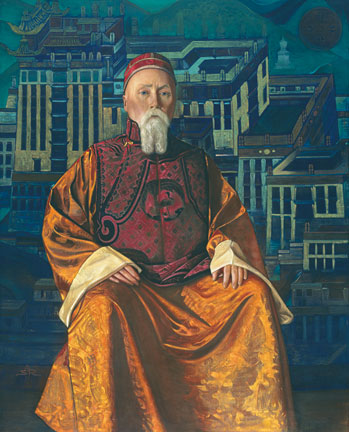 С.Н.Рерих. Портрет Н.К.Рериха в тибетском одеянии. 1933