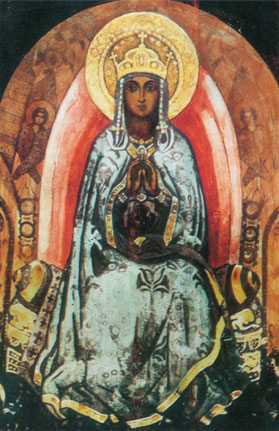Н.К.Рерих. Царица Небесная. Эскиз росписи для церкви Святого Духа в Талашкине. 1910-е.