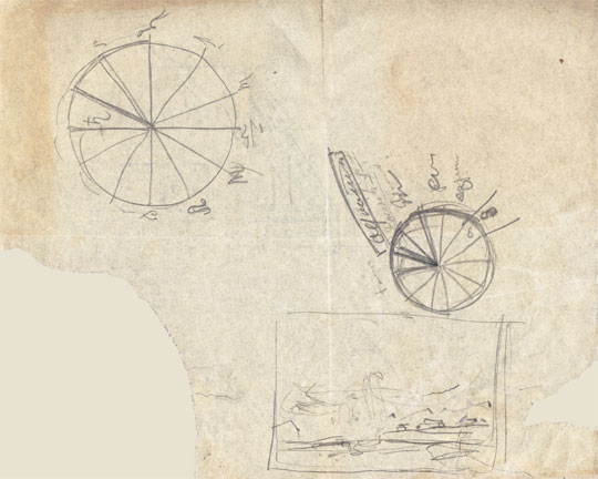 Две схемы зодиакального круга. Пейзаж. 1930–1940-е (?)