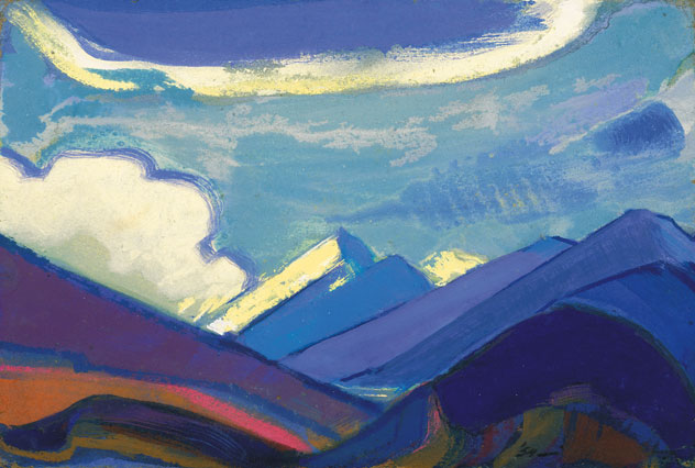 С.Н. Рерих. Лилово-синие горы. 1954