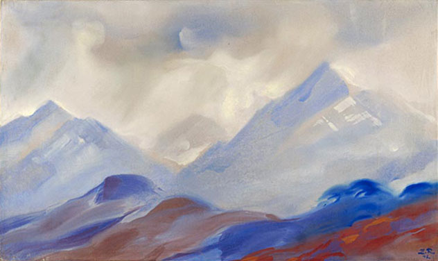 С.Н. Рерих. Жемчужно-голубые горы. 1942