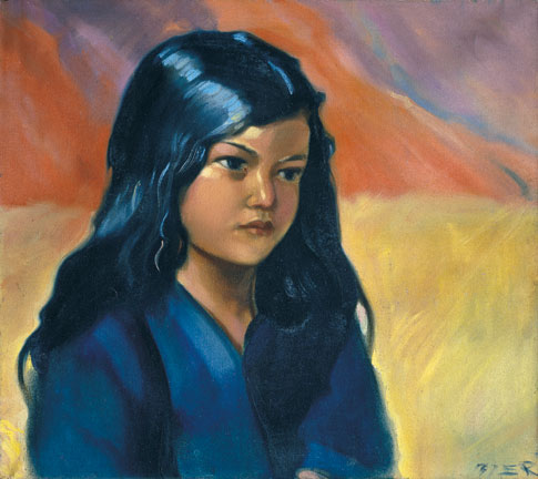 С.Н. Рерих. Портрет девочки. 1937