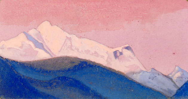Н.К. Рерих. Гималаи [Розовый небосвод]. 1945