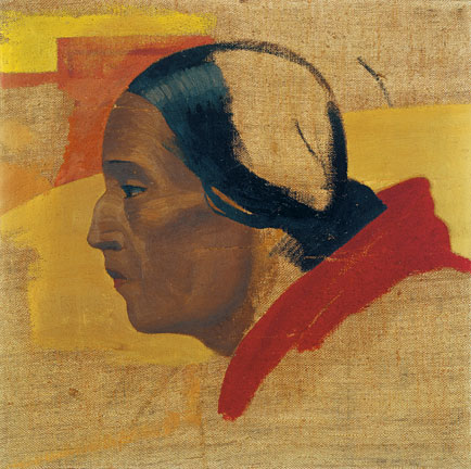 С.Н.Рерих. Голова индейской женщины. Эскиз картины. 1922