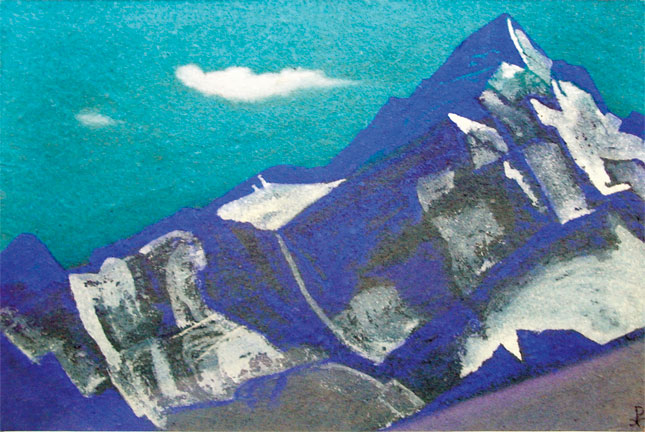 Н.К.Рерих. Гималаи [Одинокий пик]. 1938
