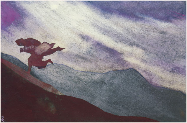 Н.К. Рерих. Буря. Эскиз. 1937 