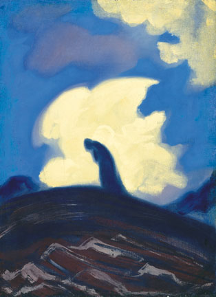 С.Н. Рерих. Путник на фоне облака. Эскиз. 1950–1970-е (?)