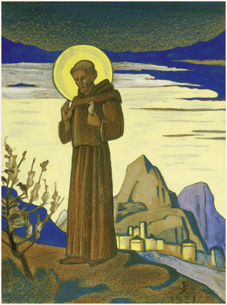 Н.К. Рерих. Святой Франциск. Эскиз. 1931