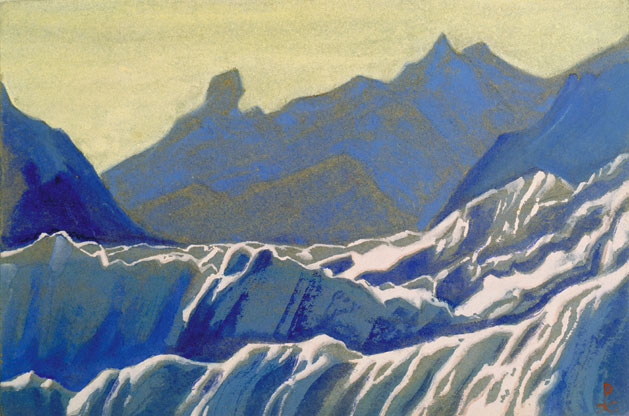 Н.К. Рерих. Гималаи [Ледяной каскад]. 1945