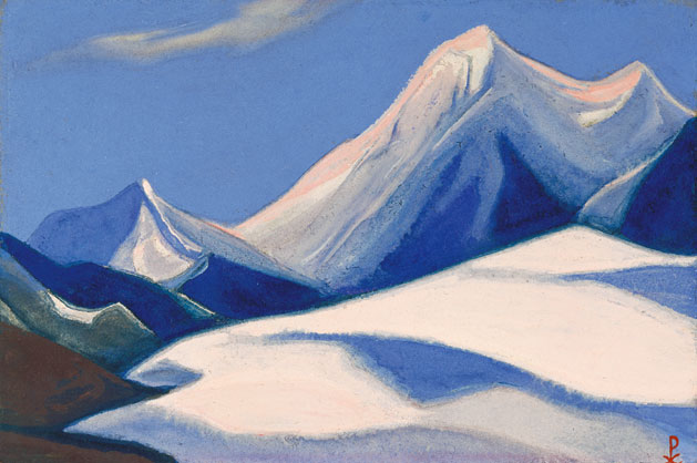 Н.К. Рерих. Гималаи [Розово-лиловые вершины]. 1946