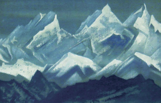 Н.К.Рерих. Гималаи [Три снежных пика]. 1935-1947