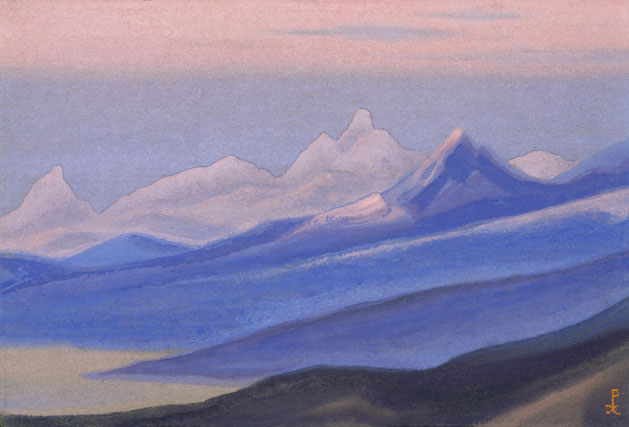 Н.К. Рерих. Гималаи [Блики розового света]. 1943