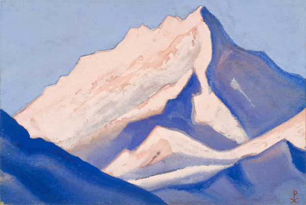 Н.К. Рерих. Гималаи [Снежный массив на закате]. 1942