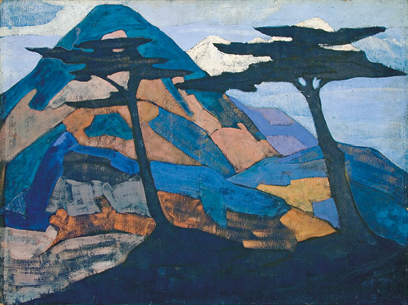 Картина С.Н.Рериха. Гималайский пейзаж. 1924